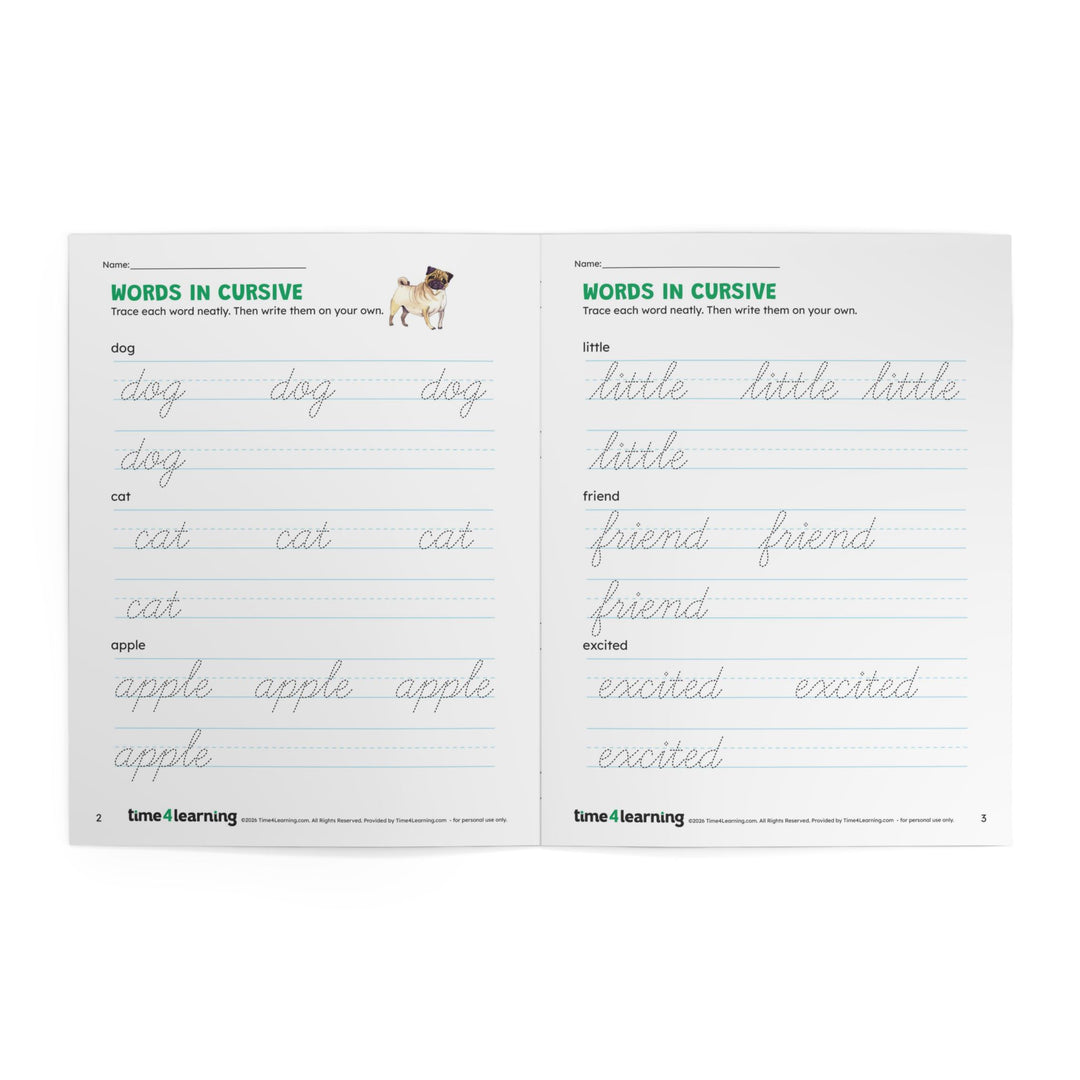 Classic Cursive Handwriting Workbook | Creative Penmanship - Back-to-School Cursive Writing Practice Guide, Elementary Student Learning Tool