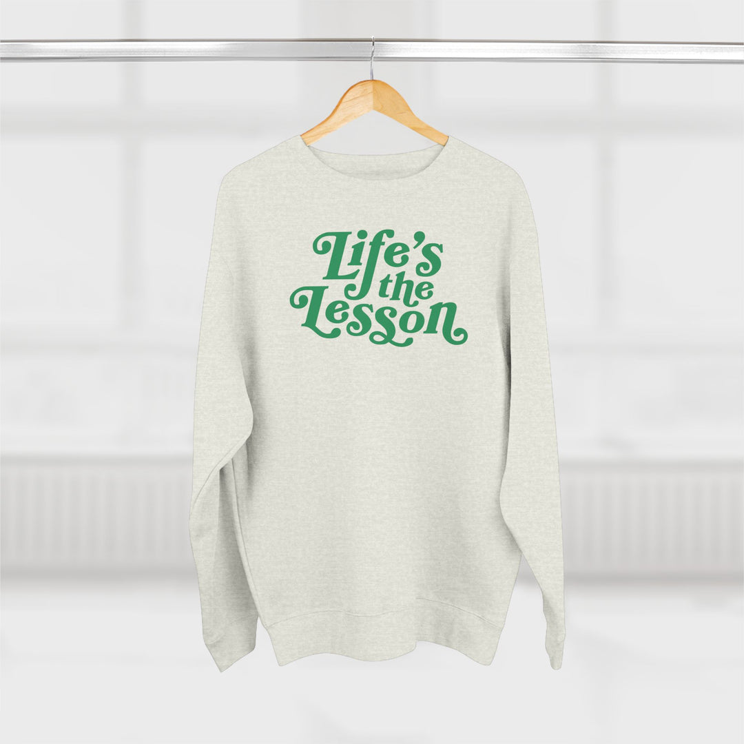 Adult Unisex Crewneck Sweatshirt | Life's the Lesson | Cozy Homeschool Gift for Students, Parents, Education Inspired Apparel, Casual Wear
