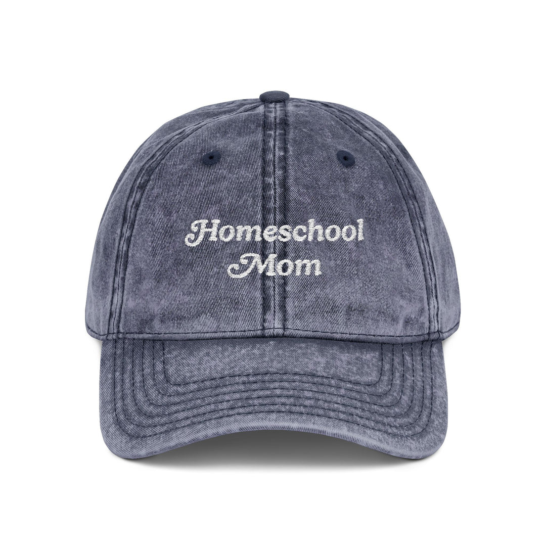 Vintage Embroidered Hat | Homeschool Mom - Casual Hat, Gift for Moms, Everyday Homeschool Wear