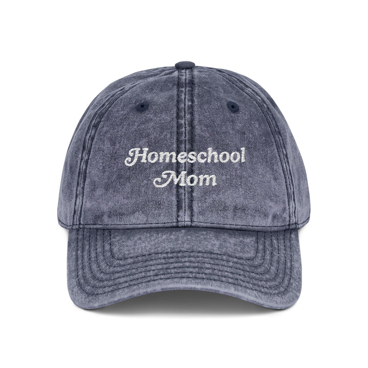 Vintage Embroidered Hat | Homeschool Mom - Casual Hat, Gift for Moms, Everyday Homeschool Wear