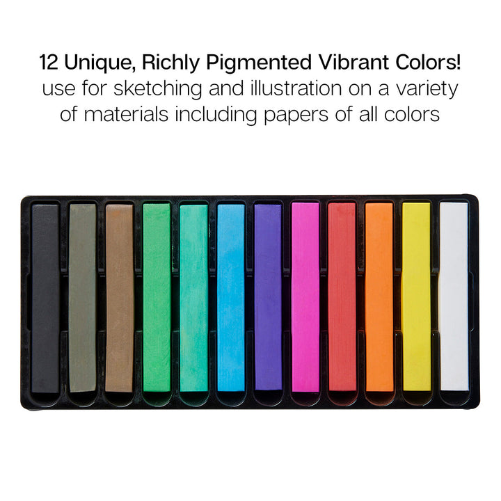 Soft Square Pastels Full Sticks - 12 pc