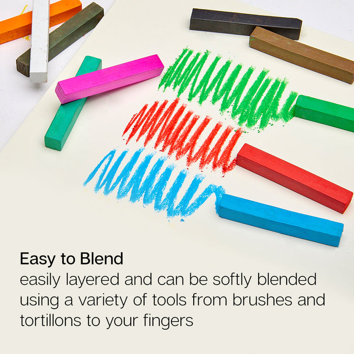 Soft Square Pastels Full Sticks - 12 pc