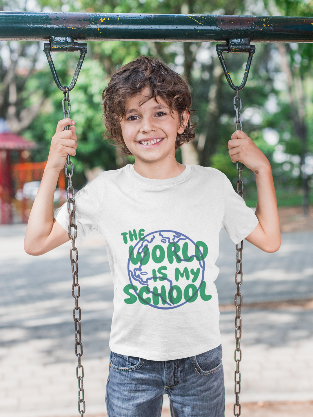 World Schooling Kids Tee, Educational Shirt, Kid's Learning T-Shirt, Great for Homeschooling, Global Education Shirt, Fun Tee for Kids