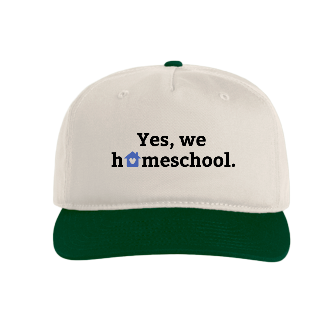 Embroidered Two-Tone Cap | The Homeschooler - Back-to-School Adjustable Hat, Student Accessory Gear