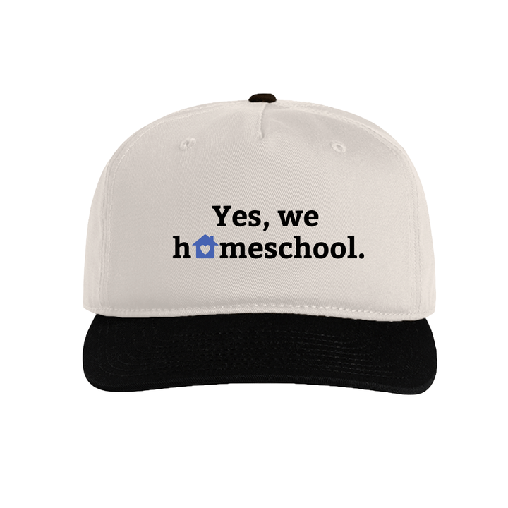 Embroidered Two-Tone Cap | The Homeschooler - Back-to-School Adjustable Hat, Student Accessory Gear