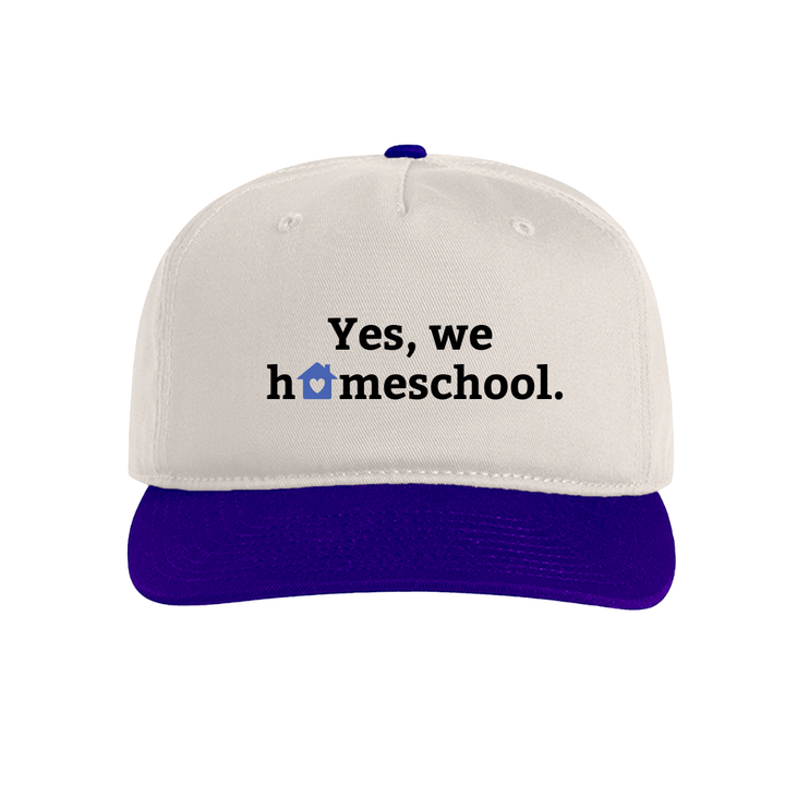 Embroidered Two-Tone Cap | The Homeschooler - Back-to-School Adjustable Hat, Student Accessory Gear