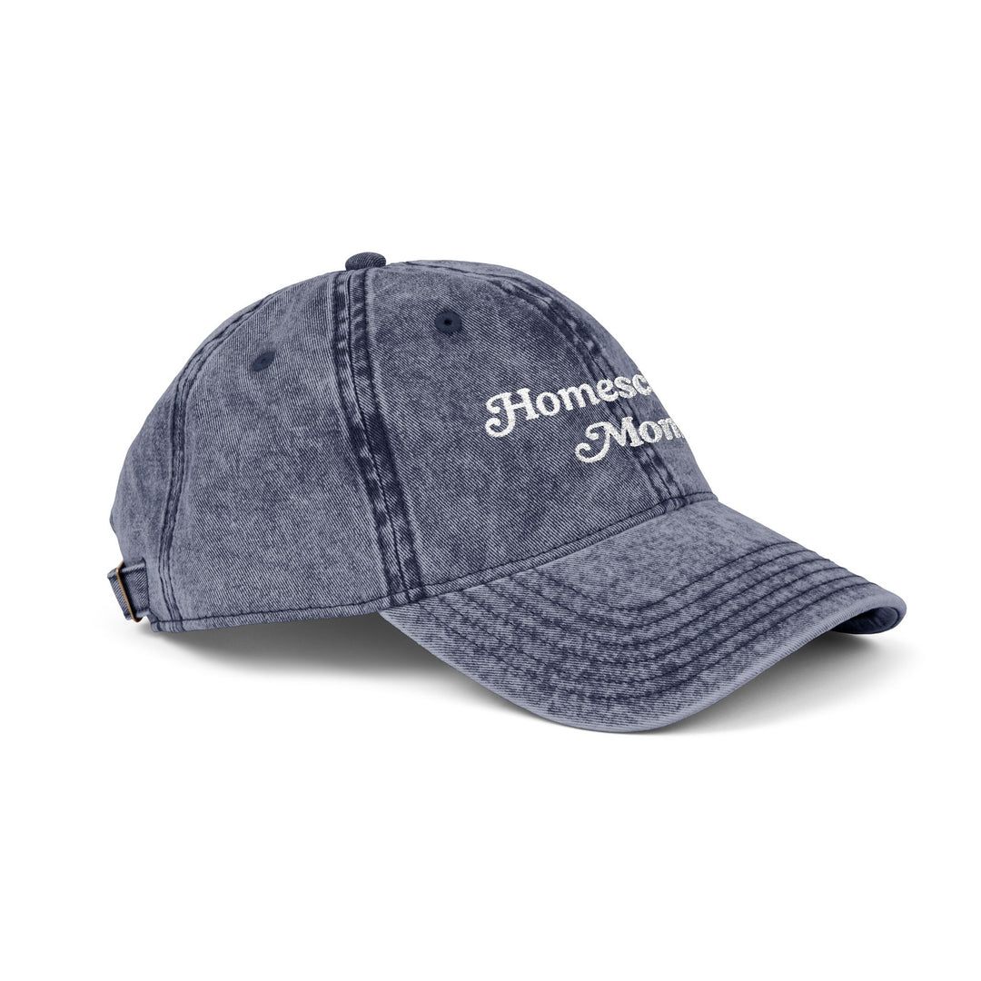 Vintage Embroidered Hat | Homeschool Mom - Casual Hat, Gift for Moms, Everyday Homeschool Wear