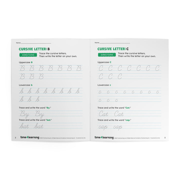 Classic Cursive Letter Writing Practice Workbook | Creative Penmanship - Back-to-School Cursive Writing Practice Guide, Elementary Student Learning Tool