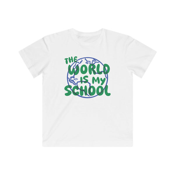 World Schooling Kids Tee, Educational Shirt, Kid's Learning T-Shirt, Great for Homeschooling, Global Education Shirt, Fun Tee for Kids