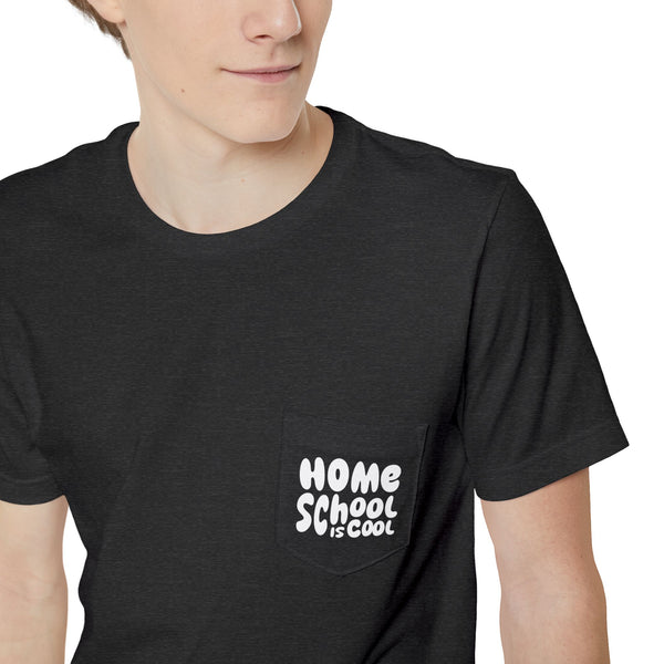 Unisex Adult Size Pocket T-Shirt | Homeschool is Cool - Casual Tee, Homeschool Gift, Everyday Wear, Comfortable Style