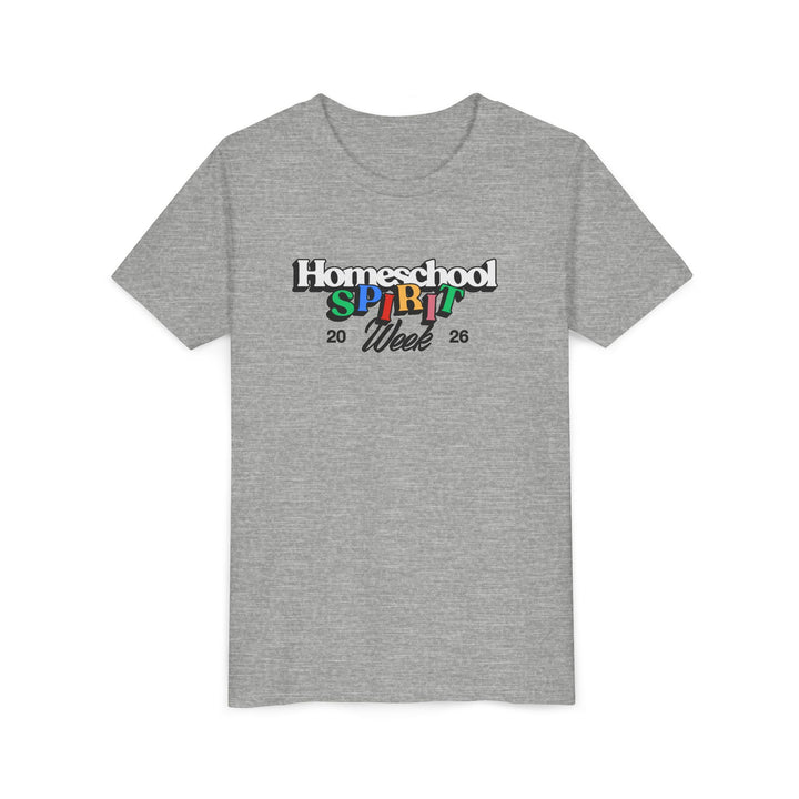 Homeschool Spirit Week Youth T-Shirt | Retro Homeschooling Shirt for Kids, Student Learning Tee