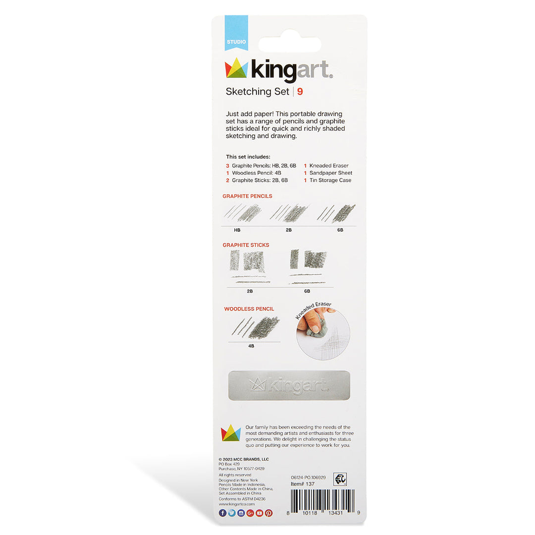 Sketching Tin Set - 9 pc
