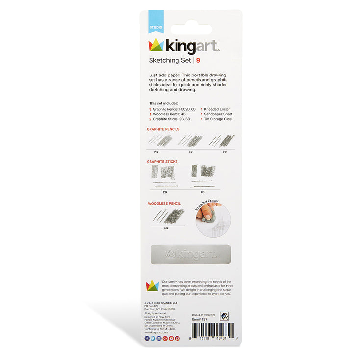 Sketching Tin Set - 9 pc