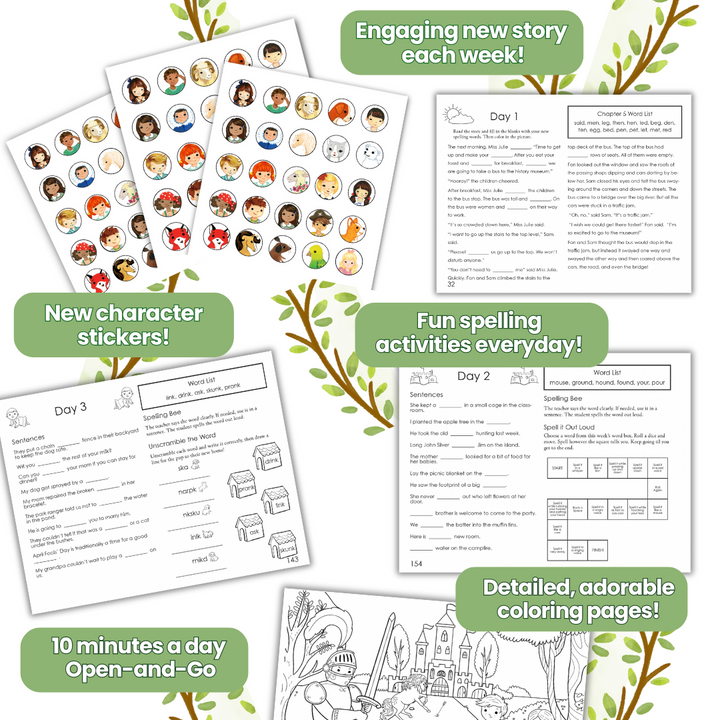 Spelling Book 1: Second Grade Structured Elementary Spelling Practice Workbook