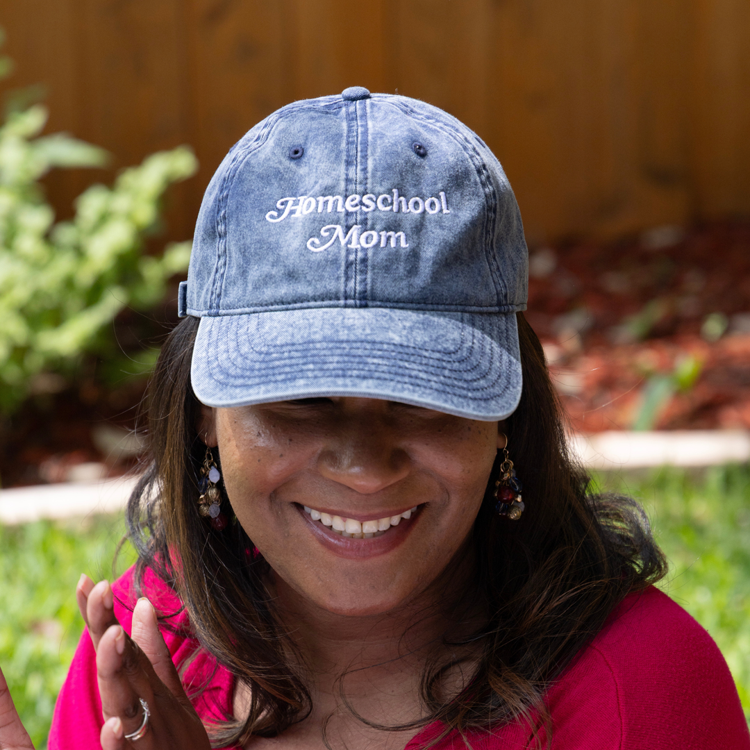 Vintage Embroidered Hat | Homeschool Mom - Casual Hat, Gift for Moms, Everyday Homeschool Wear