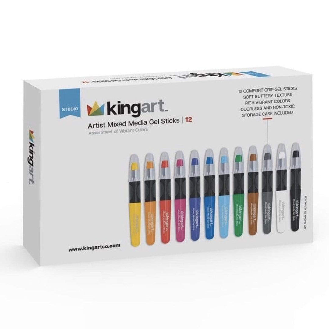 Mixed Media Gel Stick Crayon Set - 12 Colors